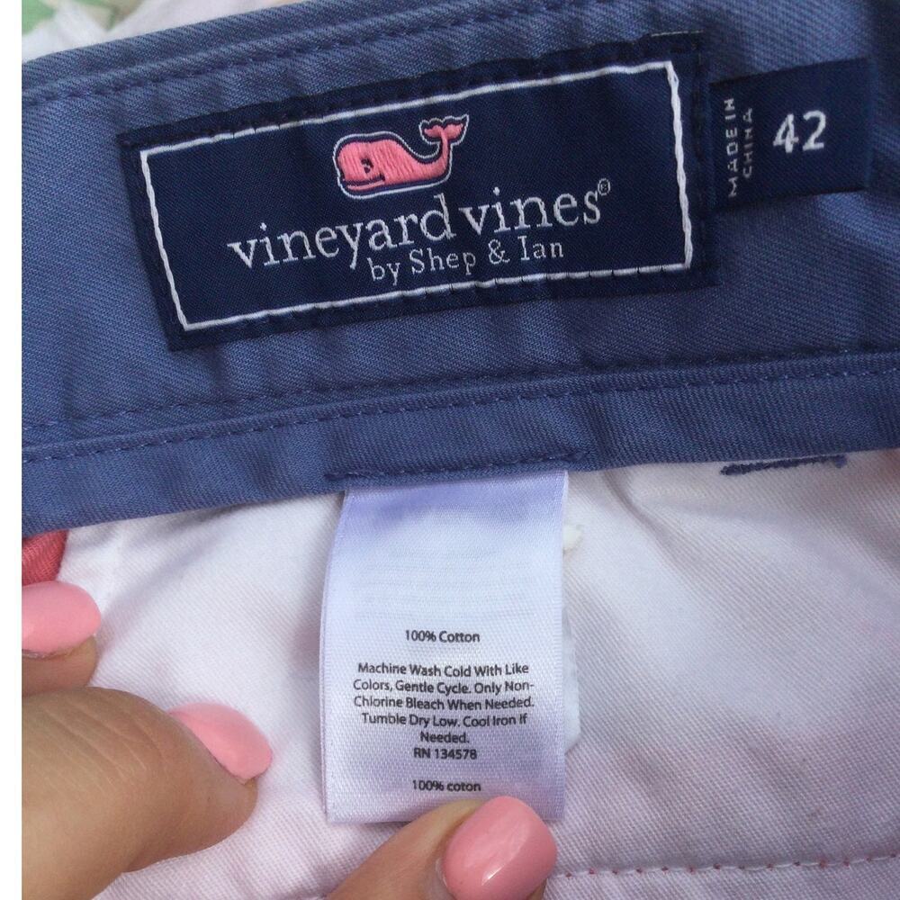 Vineyard Vines Men Chino Breaker Short W 42 USA 9" Inseam patriotic color block - Picture 2 of 8